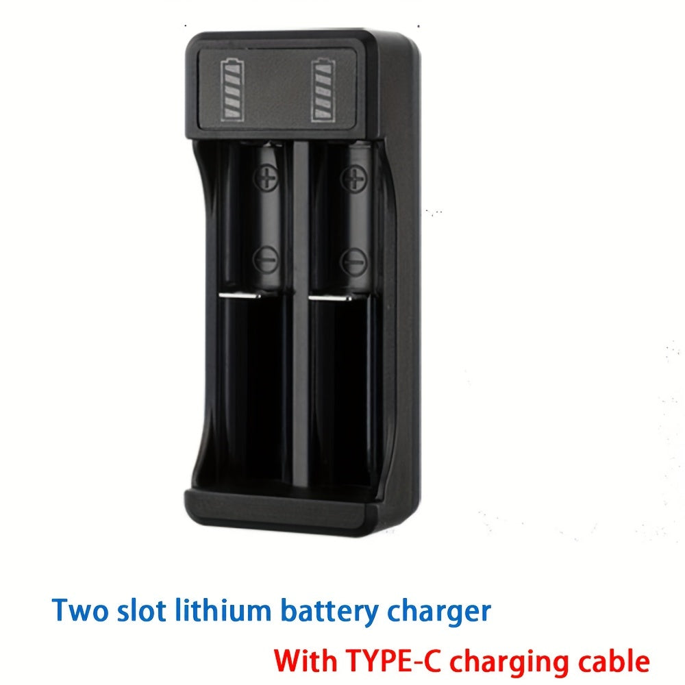USB Lithium Battery Charger for 10440 14500 18650 3.7V with Quick Charge and Overcharge Protection