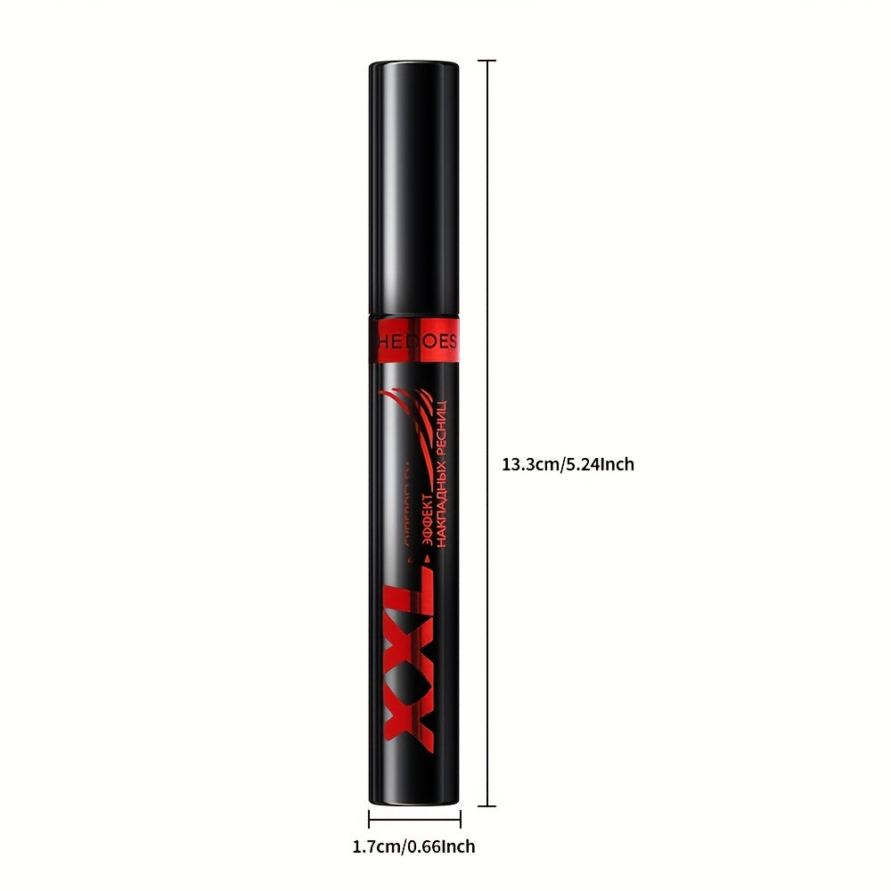 Waterproof Black Mascara with Volumizing Lengthening and Curling Formula Containing Plant Squalane
