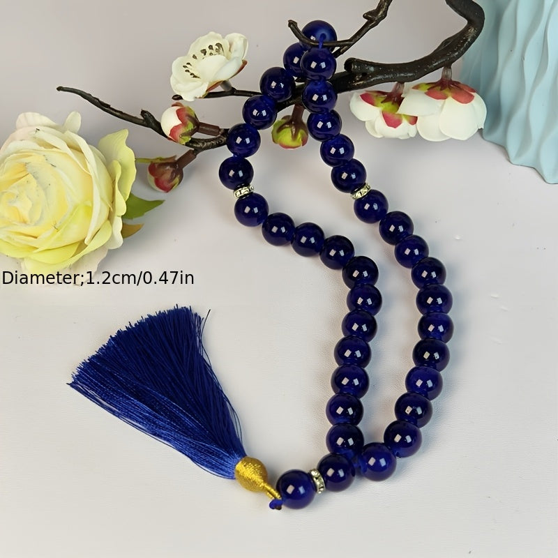 Glass Prayer Beads with 33 Beads 12mm for Islamic Ramadan