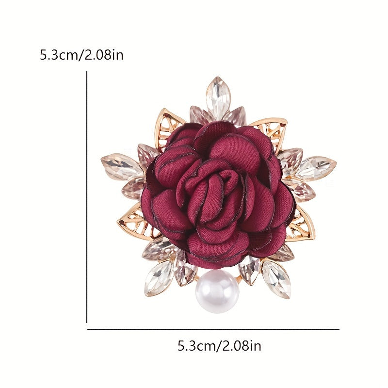 Women's Floral Brooch Japanese Korean Fashion Elegant Chest Accessory for Autumn