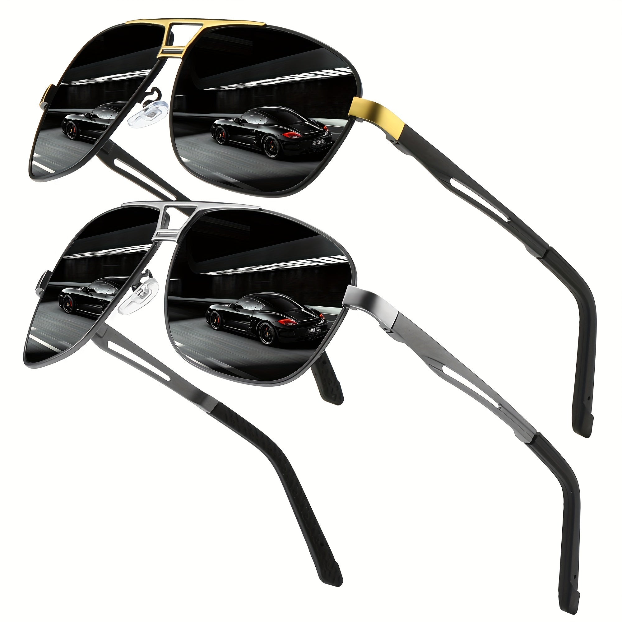 Oval Frame Polarized Sunglasses for Men Women UV Protection Travel Outdoor