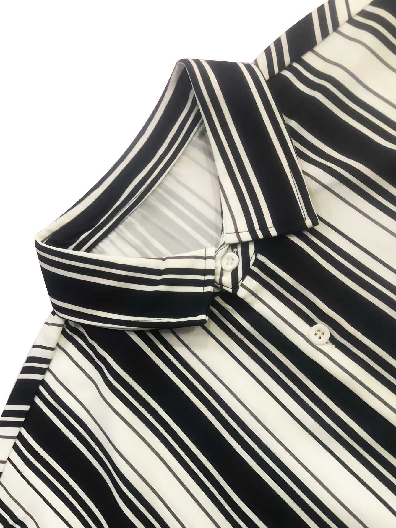 Men's Casual Geometric Polyester Outfit with Lapel Collar for Fall