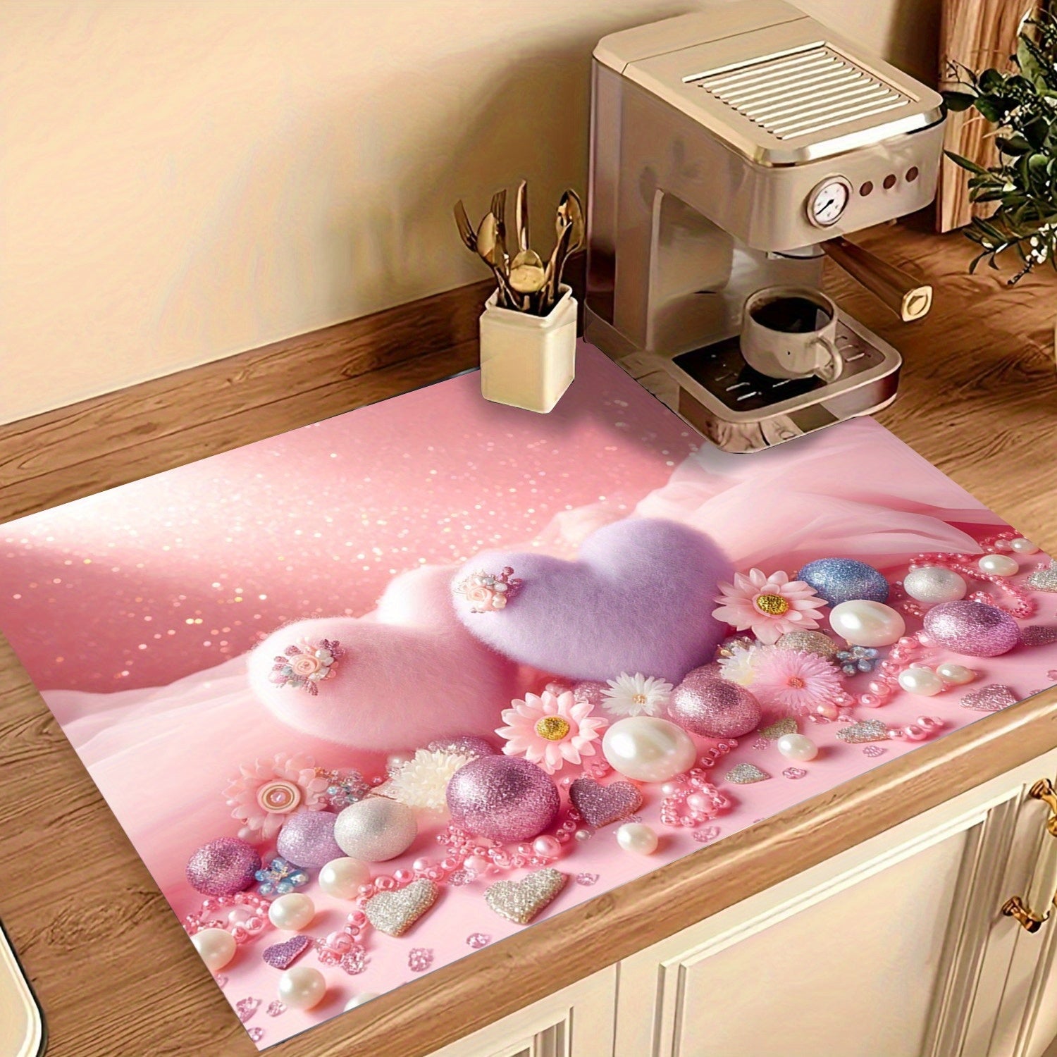 Long-Lasting Glass Stove Top with Heart Design, Heat-Resistant, Modern Kitchen Surface