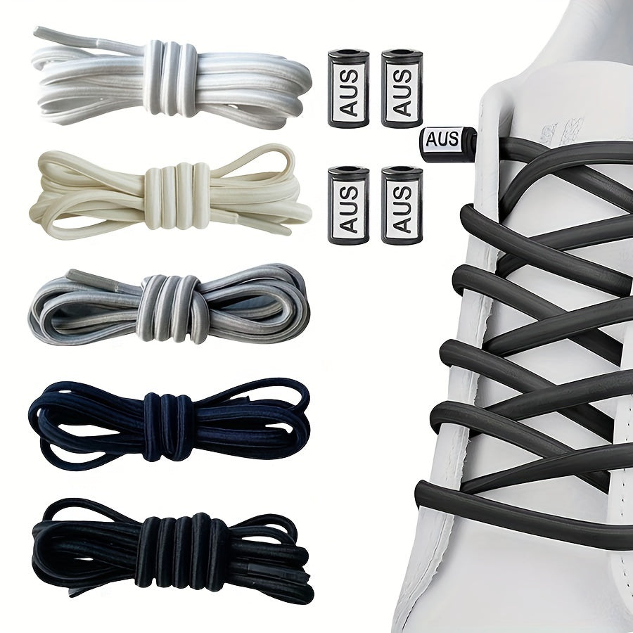 Unisex Elastic Colorful Shoelaces Durable Comfortable Adjustable