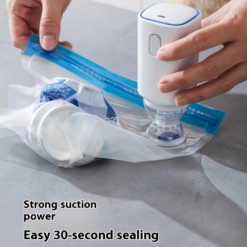 Qoʻl bilan ishlovchi pompali va qayta ishlatiladigan sumkalar bilan elektr vakuum siqish sumkalar toʻplami, ikki o‘lchamda