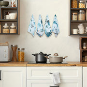 6-Piece Microfiber Kitchen Towel Set with Turtle and Ocean Animal Designs Absorbent for Cooking Baking Cleaning