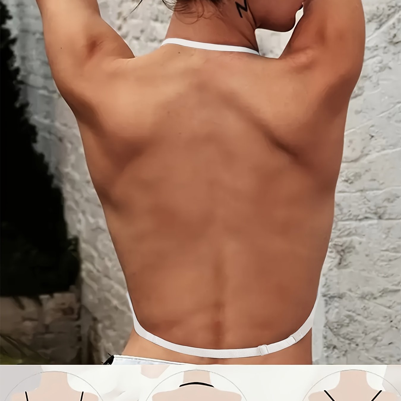 Backless Push-Up Bra Seamless Polyamide Spandex Removable Padding Invisible Comfort