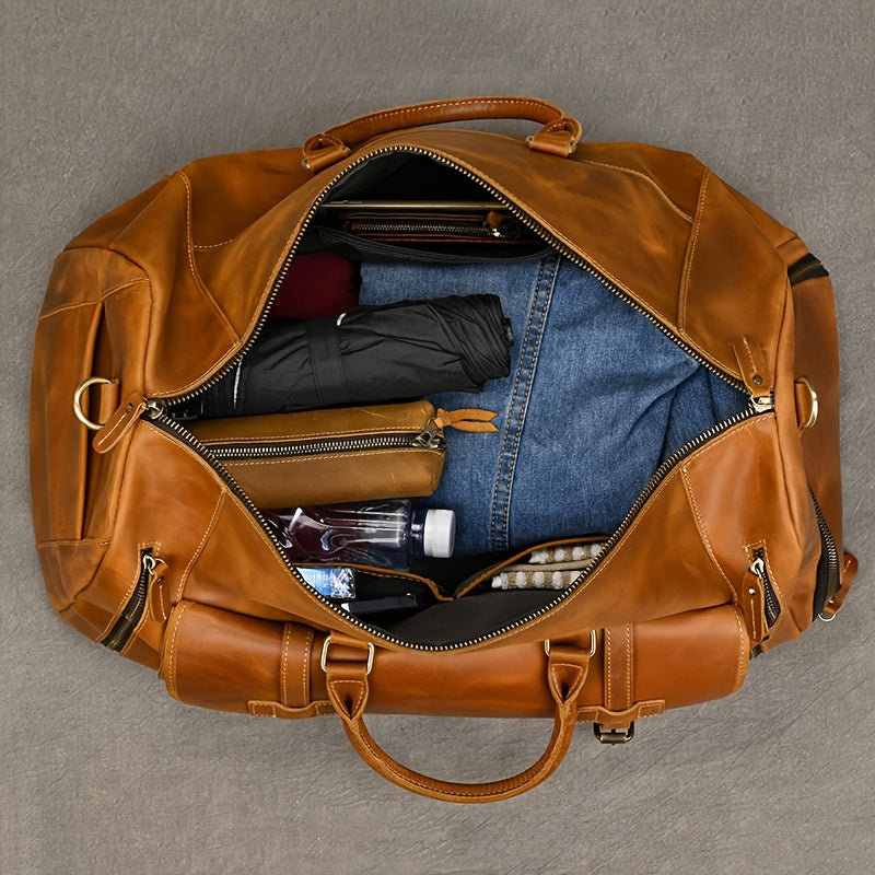 Настоящая сумка-доллер из натуральной коровьей кожи для мужчин 57,91 см, дорожная сумка для отпуска