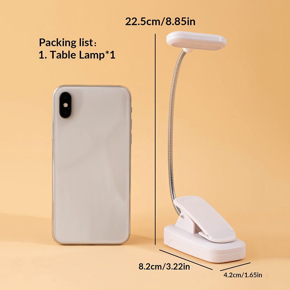 LED Book Light with Adjustable Arm and Push Button Control