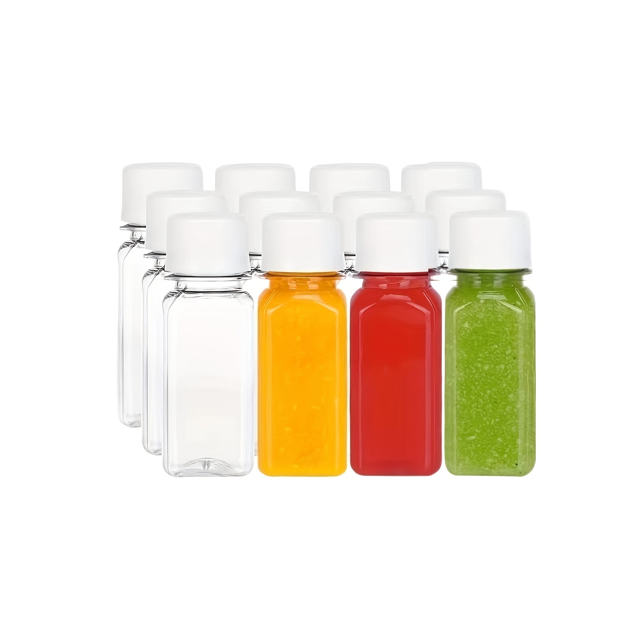 Leakproof 2oz Mini Shot Bottles with Screw Caps Food-Grade Plastic BPA-Free Freezer Safe