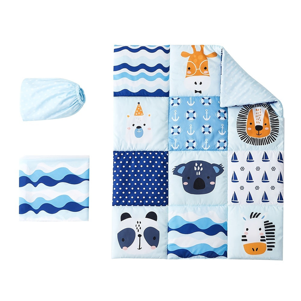 Мягкий и уютный комплект постельного белья из микрофибры на 3 предмета, идеально подходящий для мальчиков и девочек, обеспечивающий спокойный ночной сон!