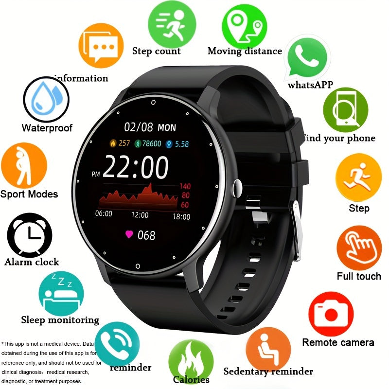 Men's Waterproof Smartwatch with Full Touch Screen for Android and iOS