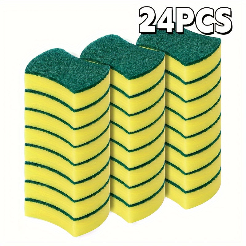 Yuqori sifatli oshxona gubkasi, ikki tomonlama tozalash padiga ega, uy tozalash va idish yuvish uchun ideal, mustahkam, zarar bermaydigan, super singdiruvchi, ko'p funksiyali tozalash materiallari va asboblari