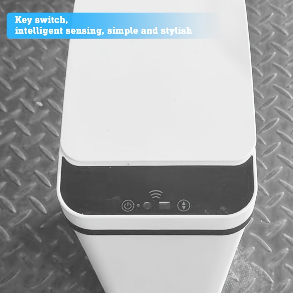 Cubo de basura con sensor inteligente, apertura de tapa con un botón y tapa sellada para control de olores