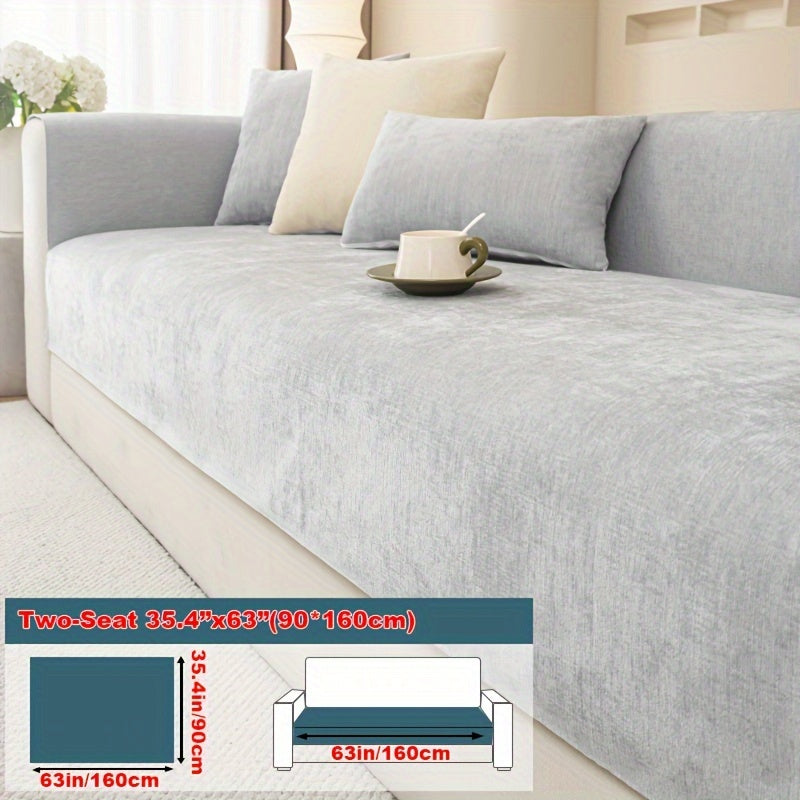 Chenille Sofa Cover for Armchairs and 4-Seater Sofas Pet-Friendly Non-Slip Machine Washable