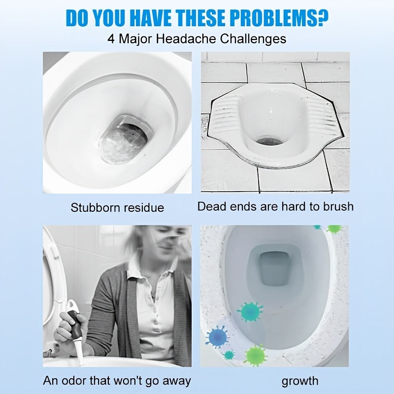 Chuqur tozalash uchun tualet tabletkalari, gazlangan, dog'lar va qoldiqlarni olib tashlaydi