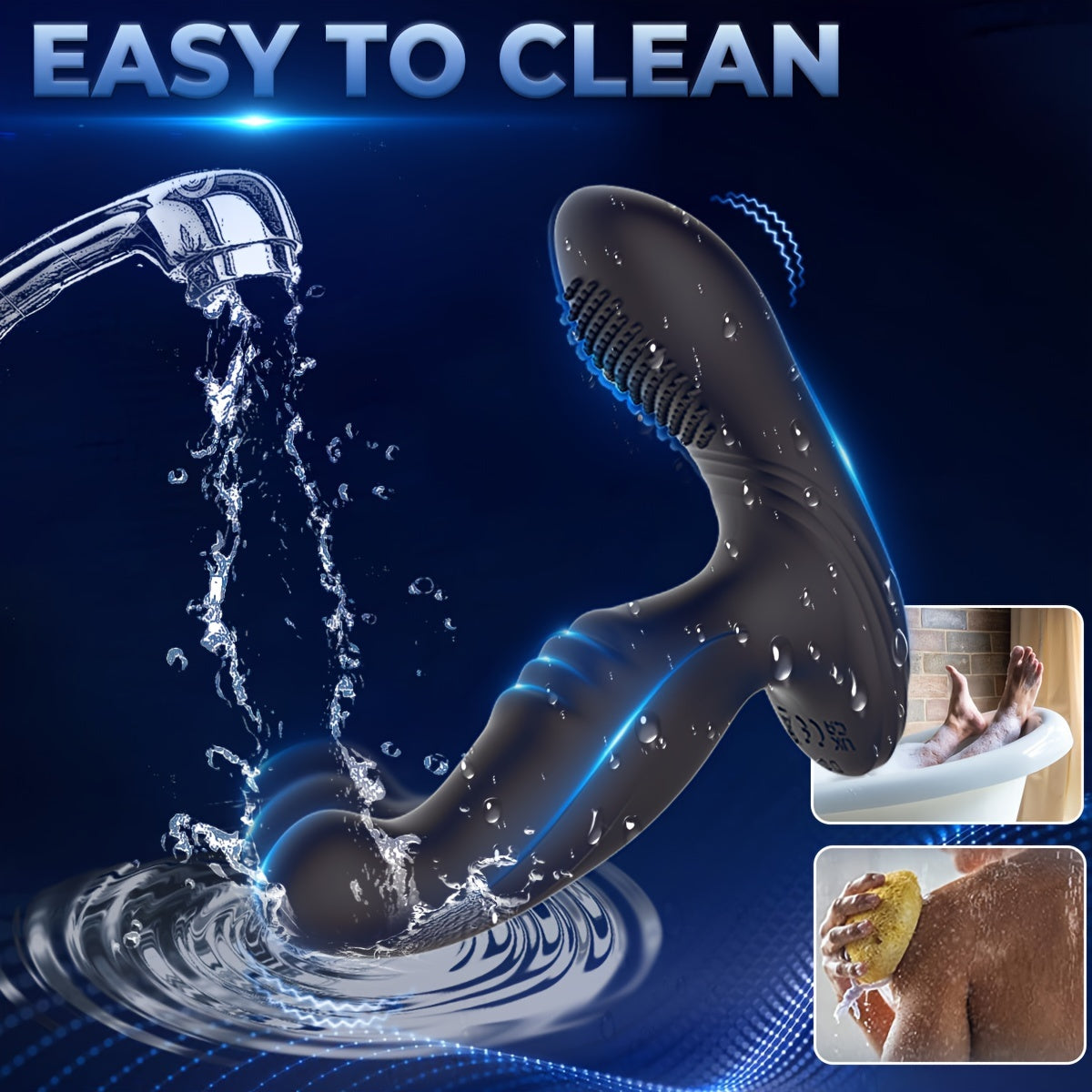 Men Silicone Finger-like Prostate Massager with Remote Control and USB Rechargeable