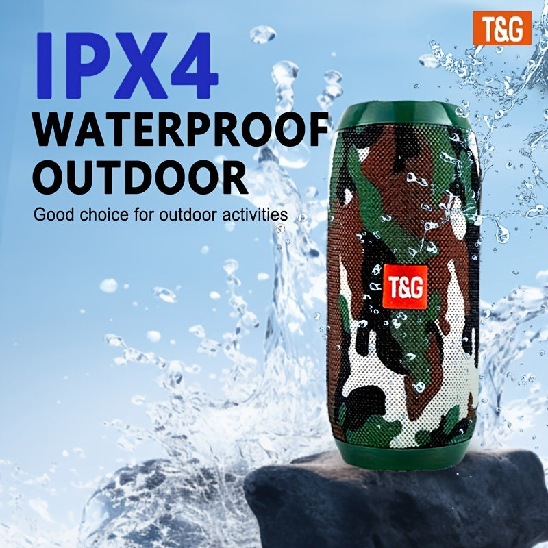 Portable Wireless Speaker with TWS Stereo, Built-in Mic, FM Radio, TF Card and USB Playback