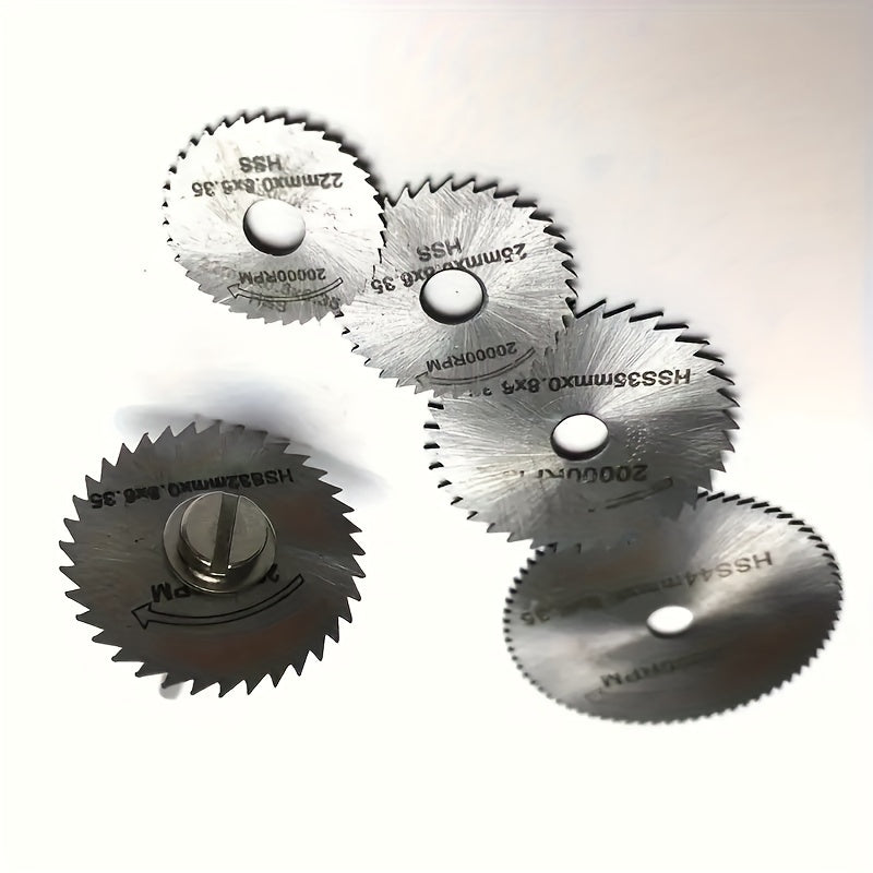 Set of 6 High-Speed Steel Waterproof Circular Saw Blades for Wood and Aluminum