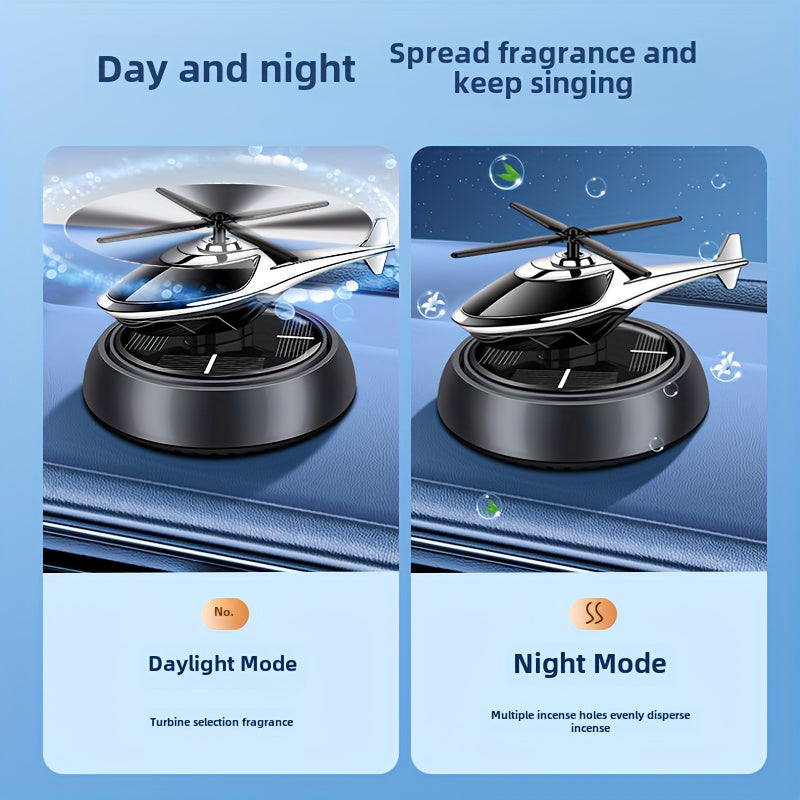 Solar Car Diffuser Air Freshener Aromatherapy Helicopter Decoration Gift