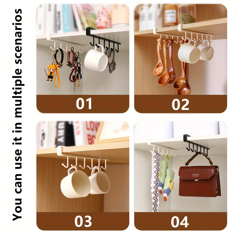 Metal Nail-Free Hooks for Kitchen and Bedroom Hanging Cups Clothes Keys Utensils Bags