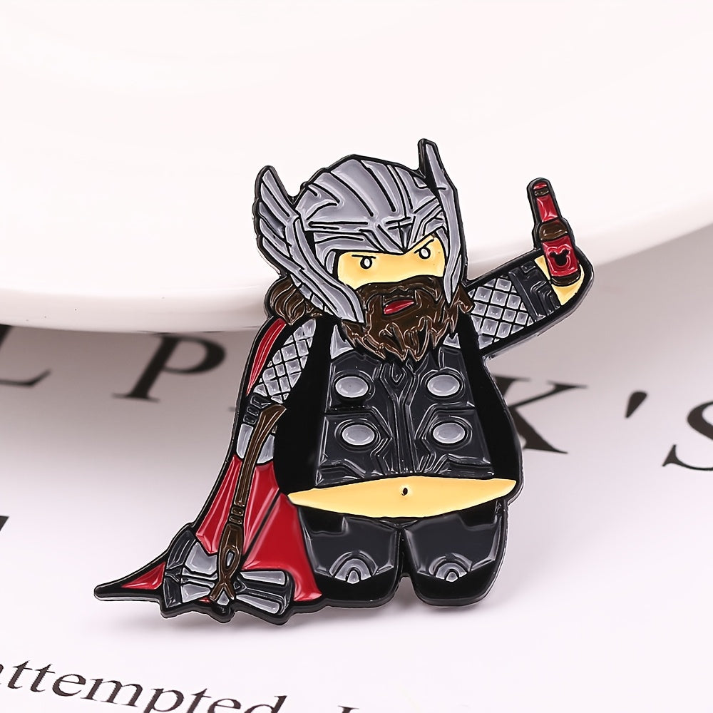 Set of 3 Anime Cartoon Enamel Pins Minimalist Alloy Brooches Irregular Shapes for Clothing Backpack Accessories