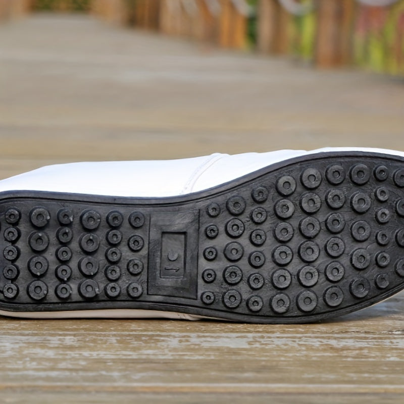 Men's Casual Sports Sneakers Low Top Round Toe Microfiber Synthetic Leather Rubber Sole