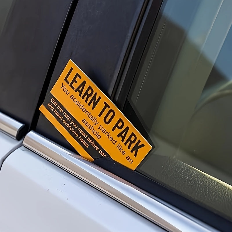 25 Pcs Orange Black Parking Violation Cards - Humorous Enforcement Tickets