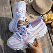 Women’s Athletic Sneakers Breathable Mesh Low-Top Casual Shoes