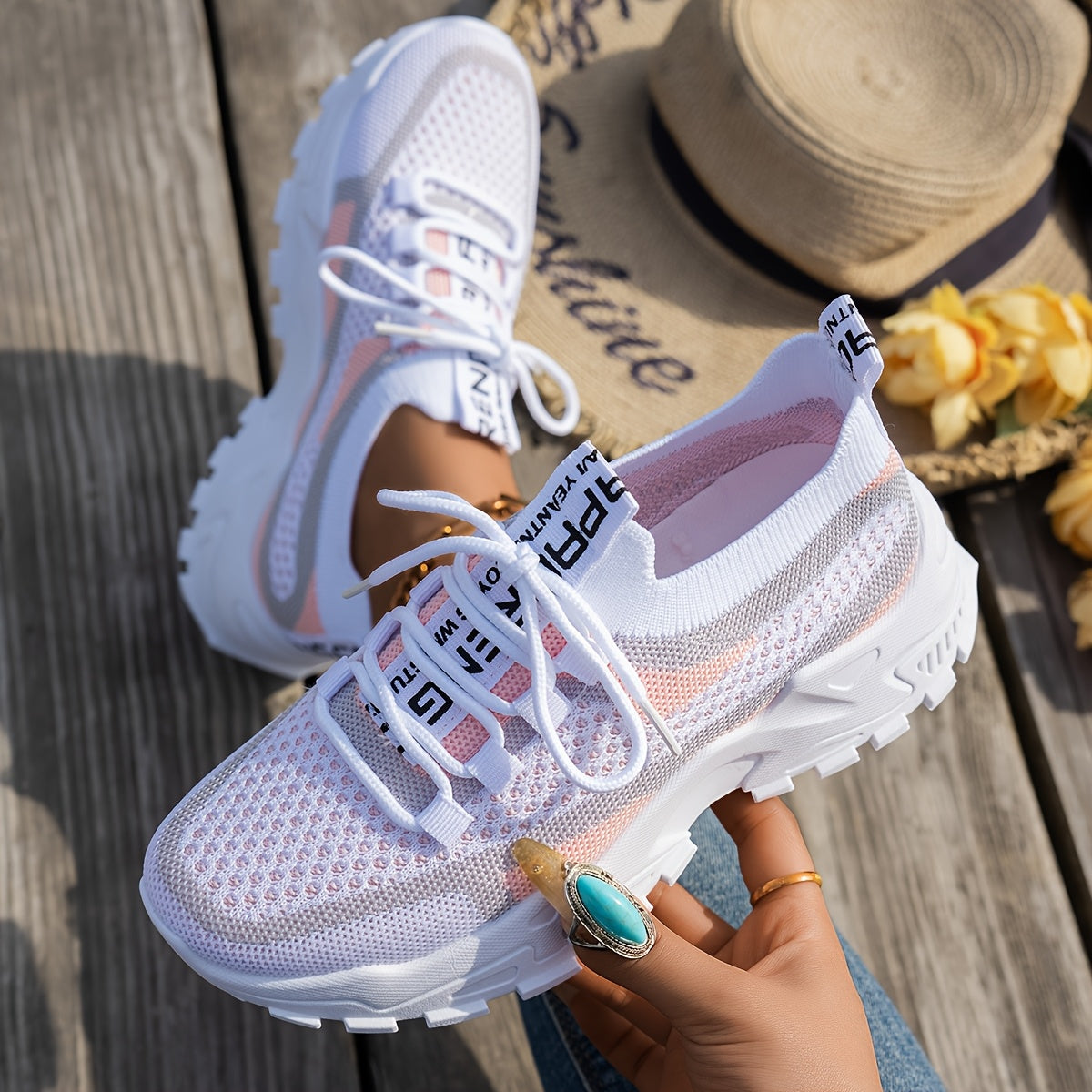 Women’s Athletic Sneakers Breathable Mesh Low-Top Casual Shoes
