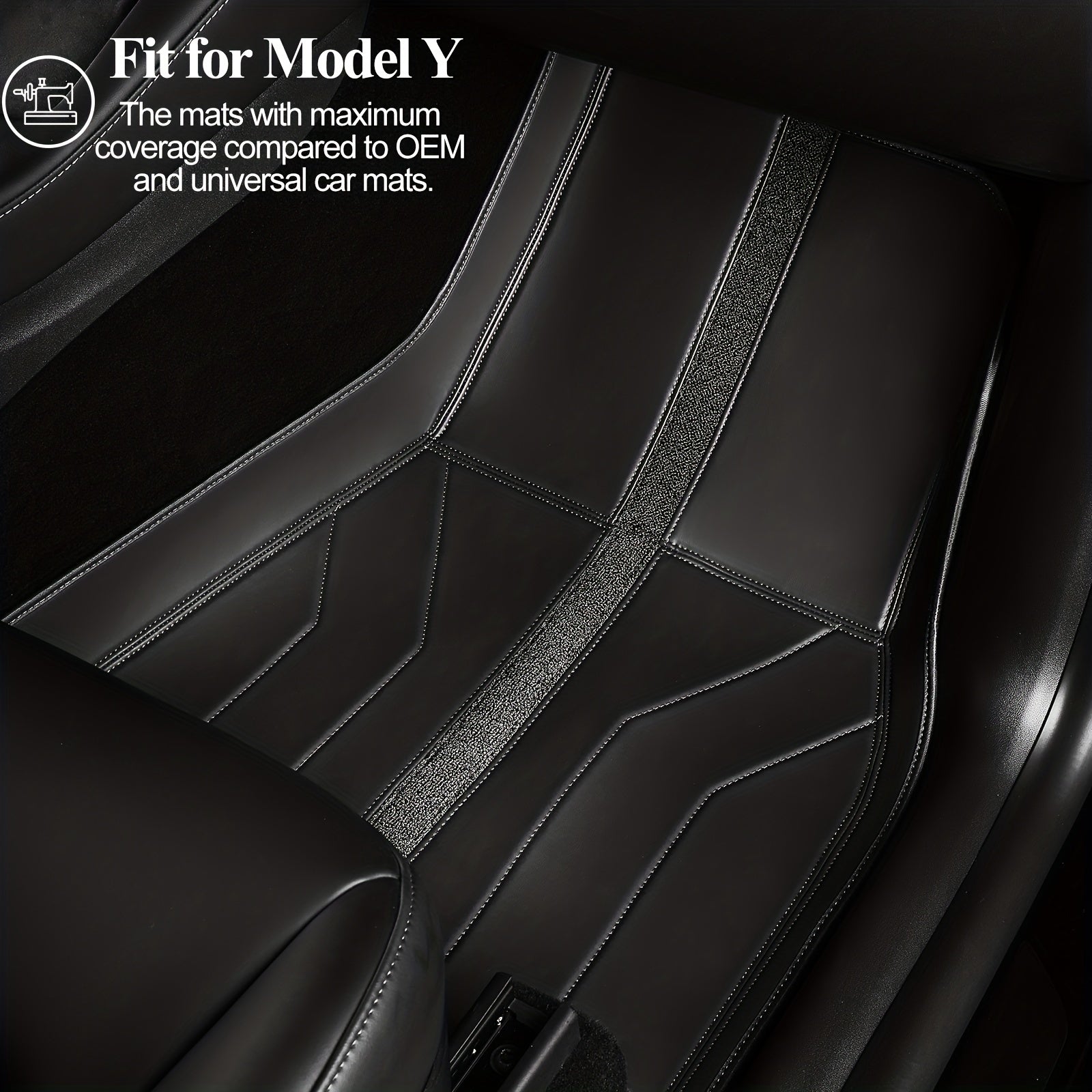 Car Floor Mats For Tesla Model Y 2021-2023 3/6 Pieces Interior Accessories