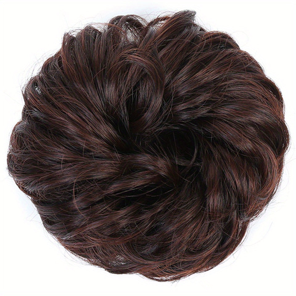Women Synthetic Hair Bun Chignon Hairpiece Elastic Scrunchie Hair Accessory