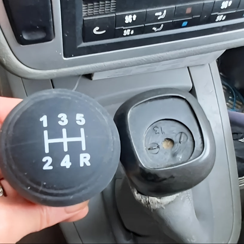 Car Silicone Shift Handle Sleeve Non-Slip Gear Stick Cover Light Beige