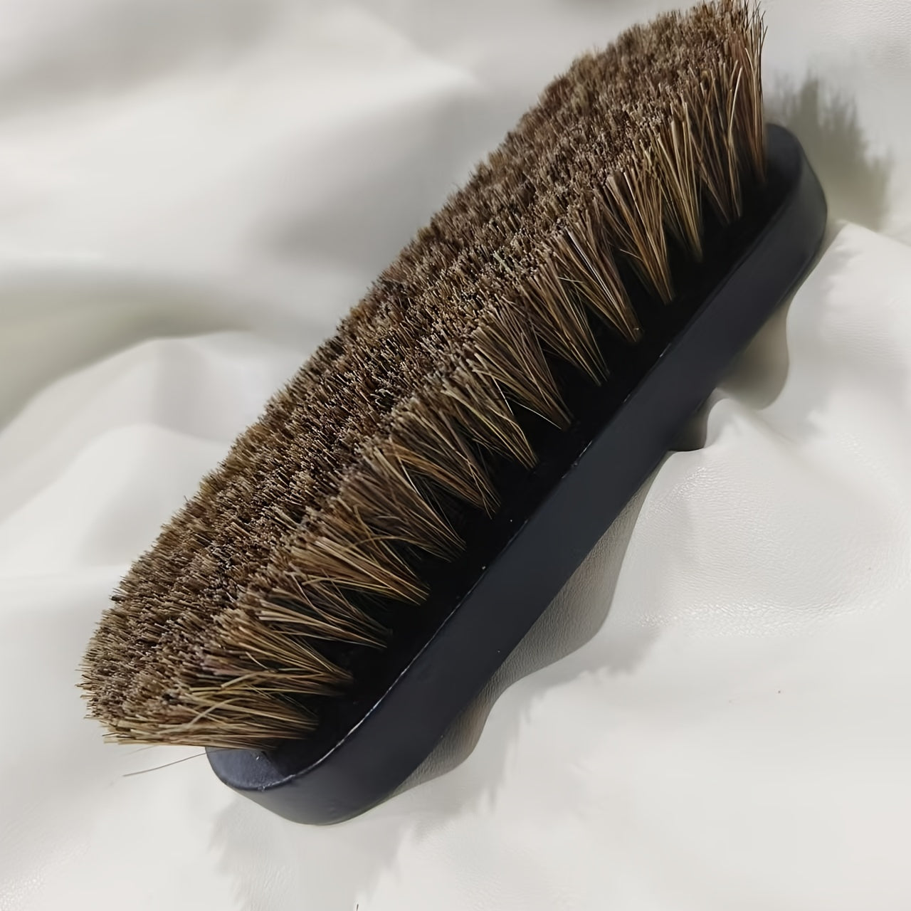 Horsehair Brush with Wooden Handle for Detailing Faux Leather Clothing Bedding