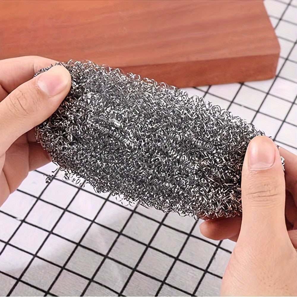 Set of 10 Stainless Steel Scrubbers for Kitchen, Bathroom, Pots and Dishes