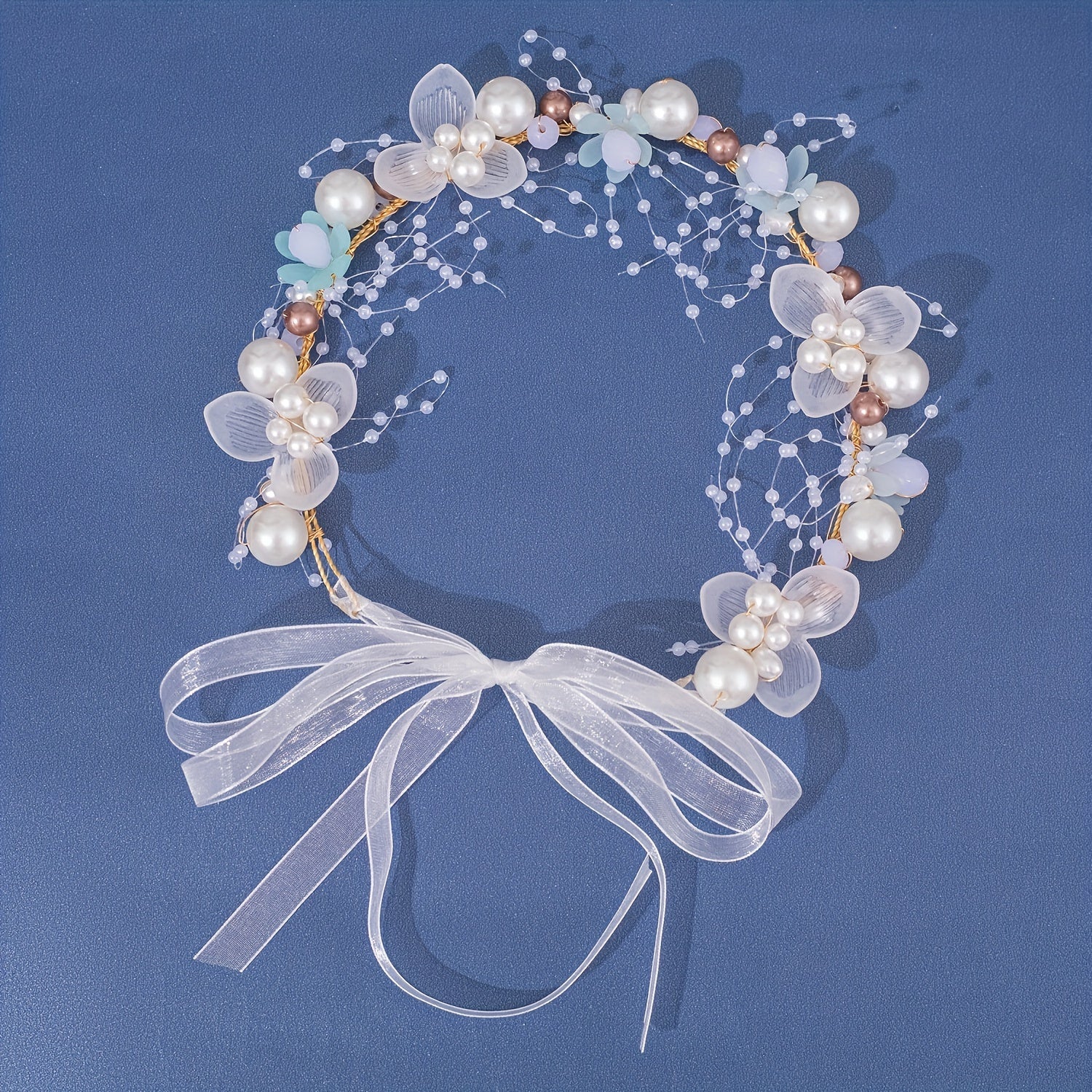 Women’s Angel-Inspired Headband with Faux Pearls for Daily Wear and Parties