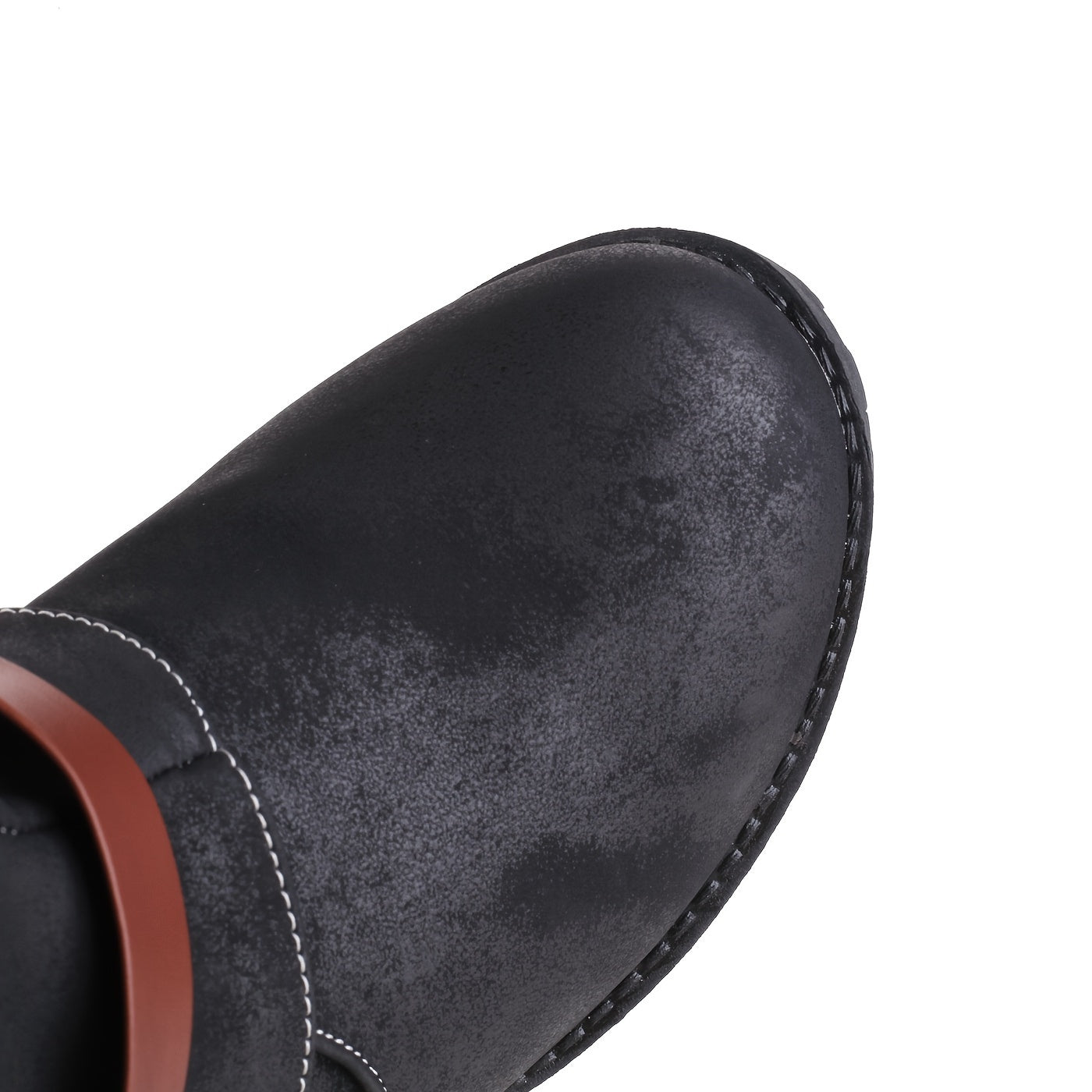 Women's Knit Woven Mid-Calf Boots with Side Zipper and Block Heel