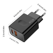 Ikki portli 40W tez zaryadlovchi, 1 dona 100.58 sm 25W type C kabel bilan, iPhone, iPad, Samsung, Android smartfonlar, planshetlar va boshqalar bilan mos keladi. (Qora)