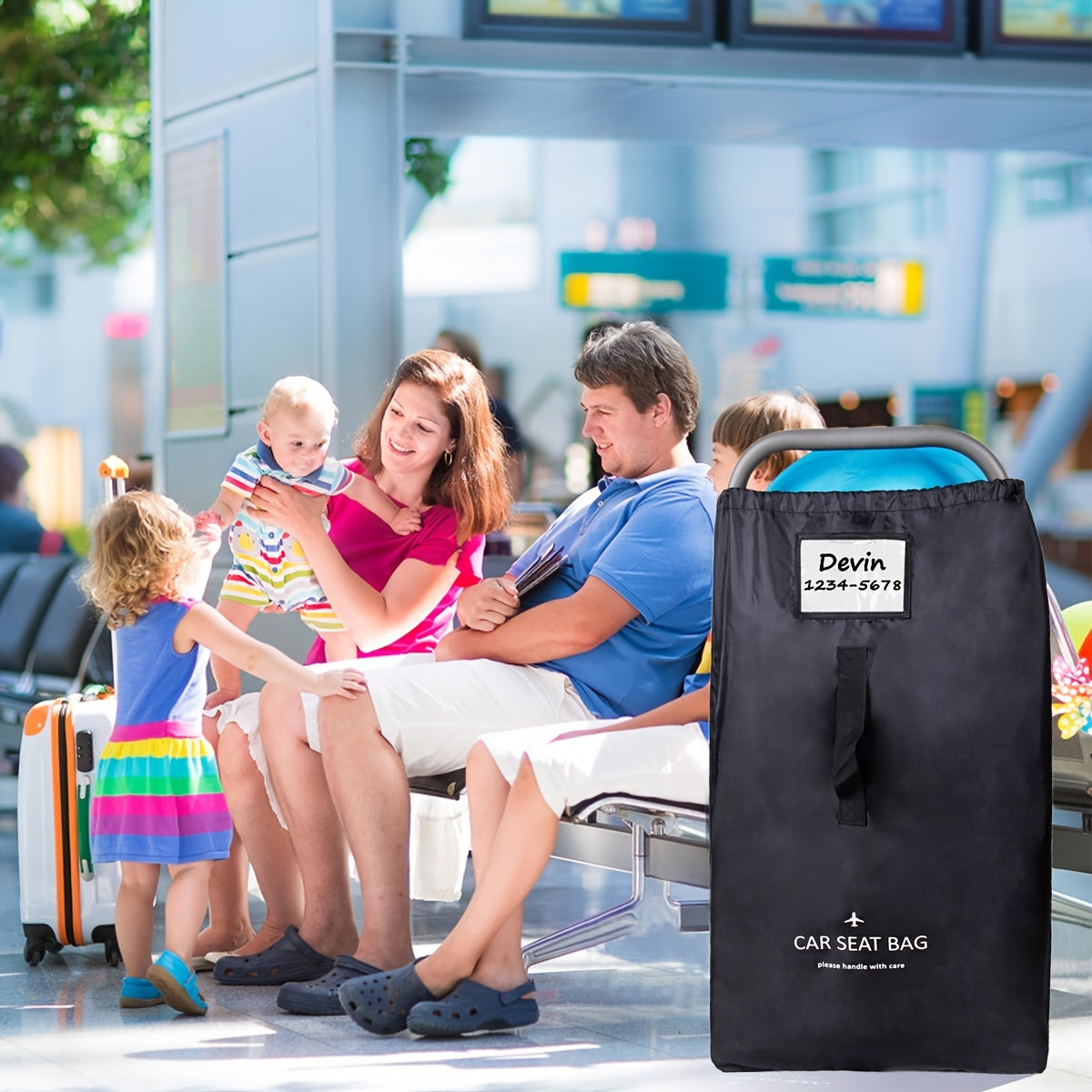 Universal Car Seat Travel Bag Water Resistant Ripstop Fabric