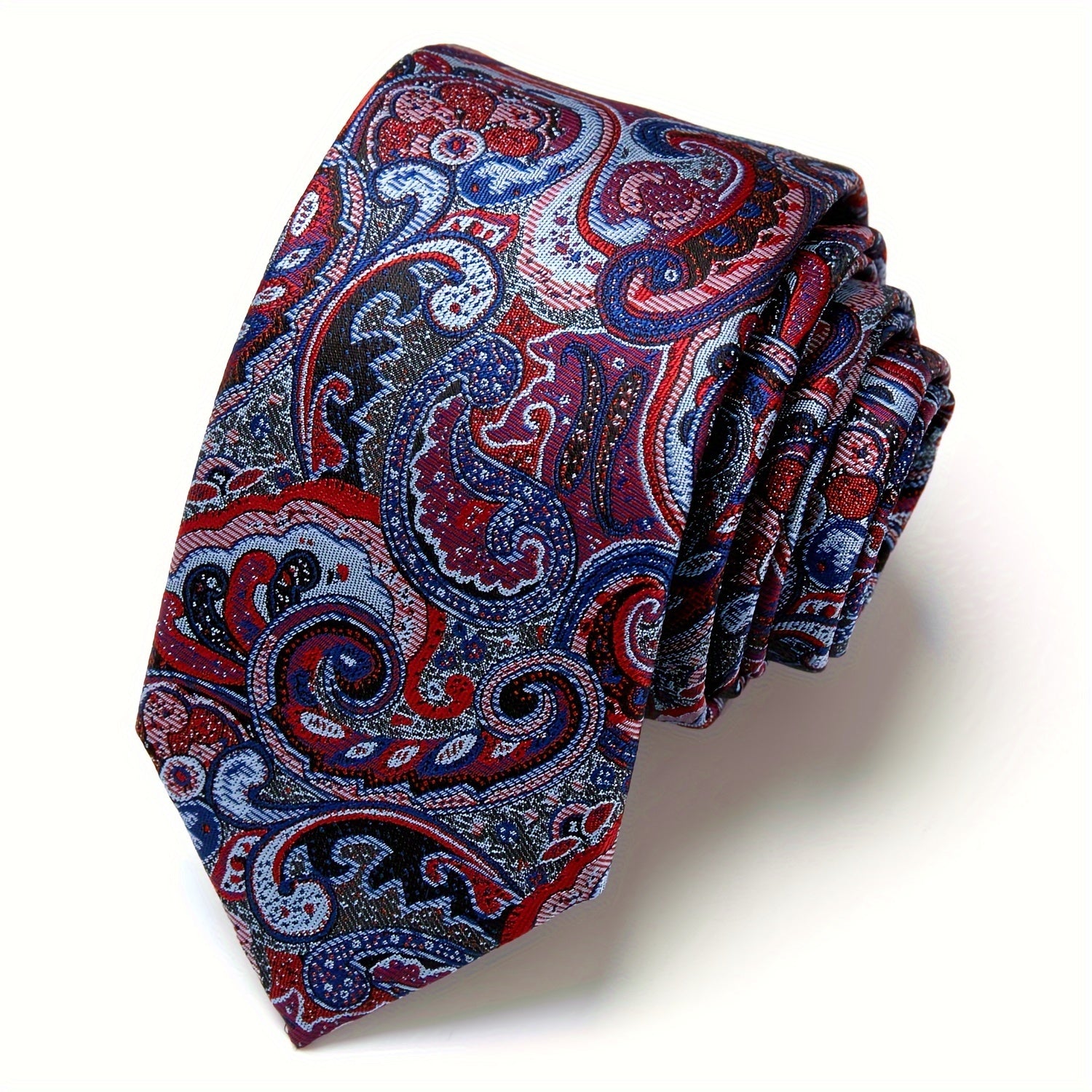 Men's Paisley Floral Necktie for Wedding and Office Wear