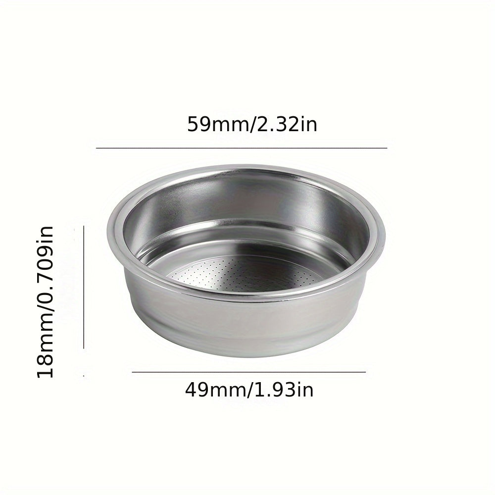 Espresso mashinalari uchun qayta ishlatiladigan zanglamaydigan po'latdan yasalgan qahva filtrlar to'plami, 1 chashka, 2 chashka va 4 chashka sig'imi uchun 51mm bosimsiz savatni o'z ichiga oladi.