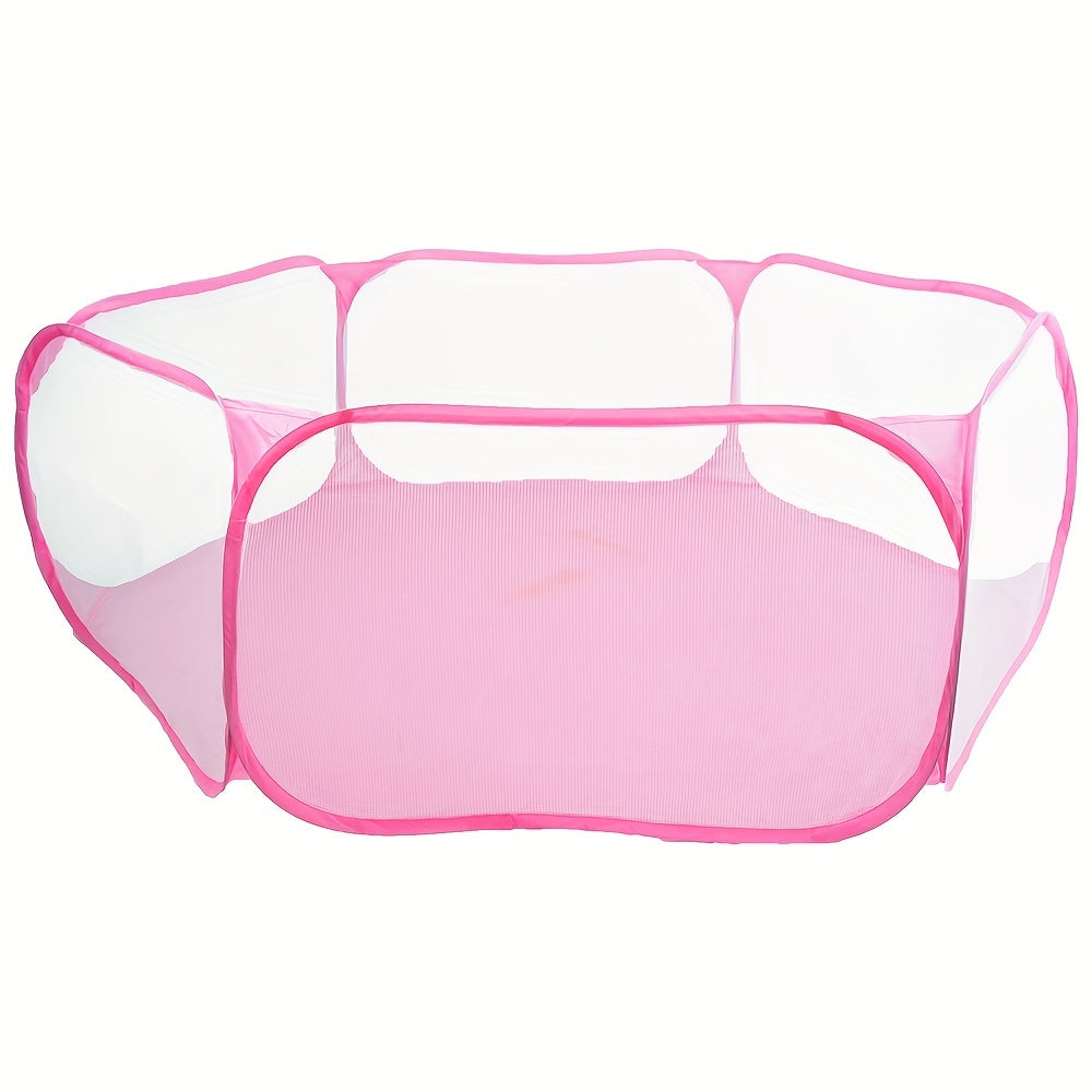 Uy hayvonlari, mushuklar va kichik hayvonlar uchun egiluvchan to'siq bilan portativ o'yin maydoni - xavfsiz va qulay.