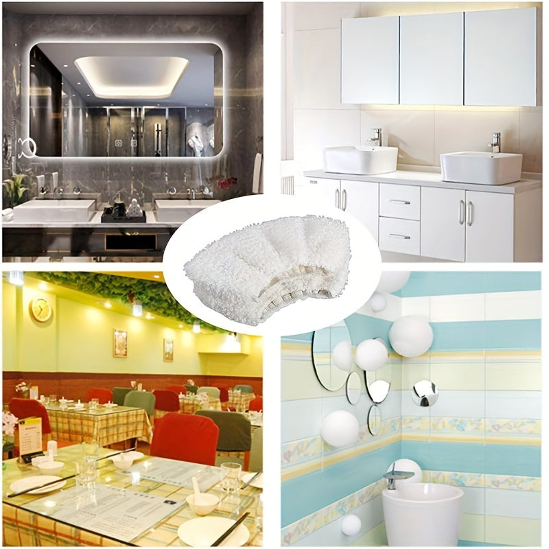 8 Reusable Microfiber Steam Mop Pads for Floor Cleaning White 8 Pieces