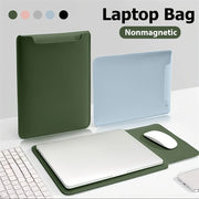 Synthetic Leather Laptop Sleeve for MacBook, Lenovo, Huawei, Xiaomi, iPad Air in Black or Green