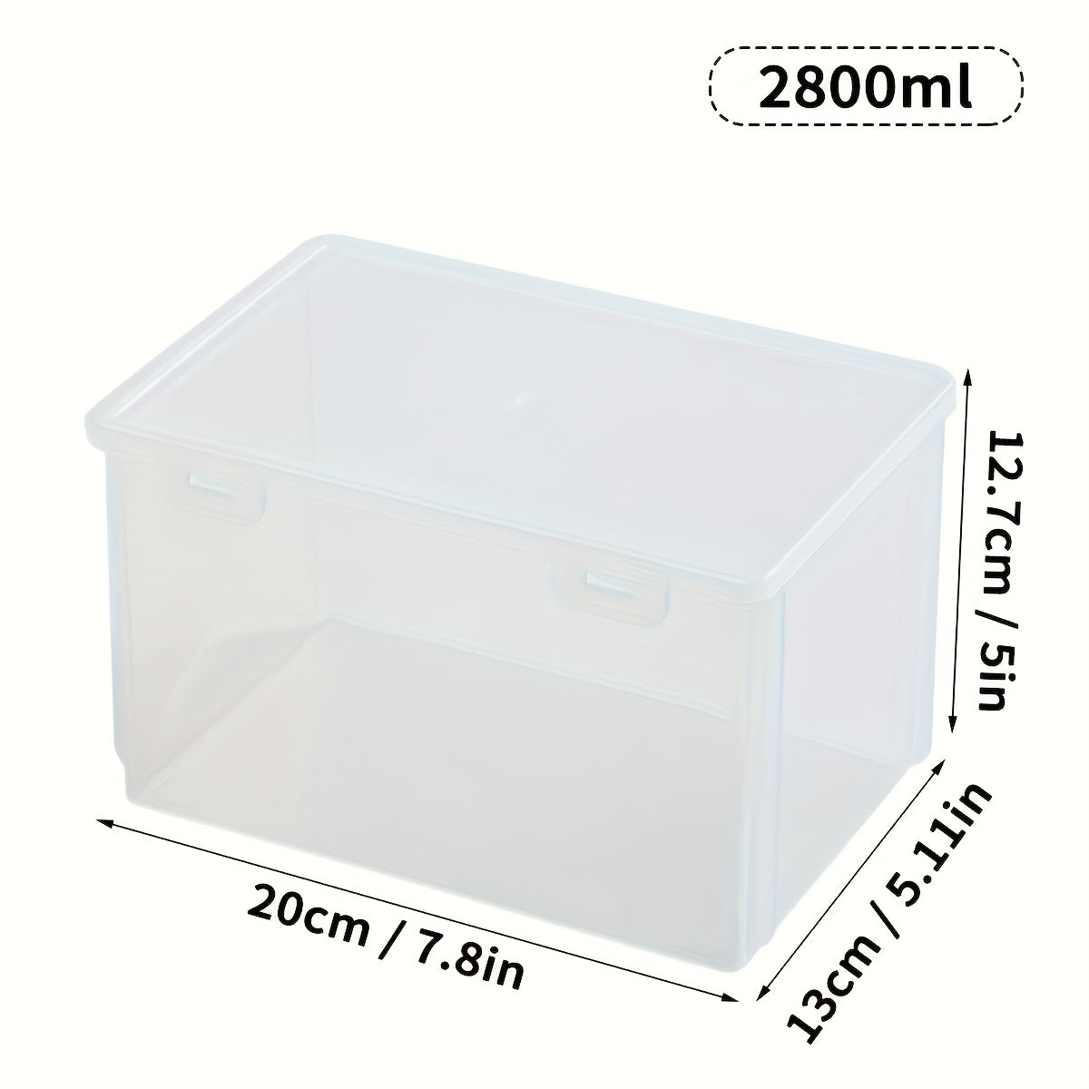 Large Transparent Plastic Storage Box with Flip Lid for Documents and Office Use