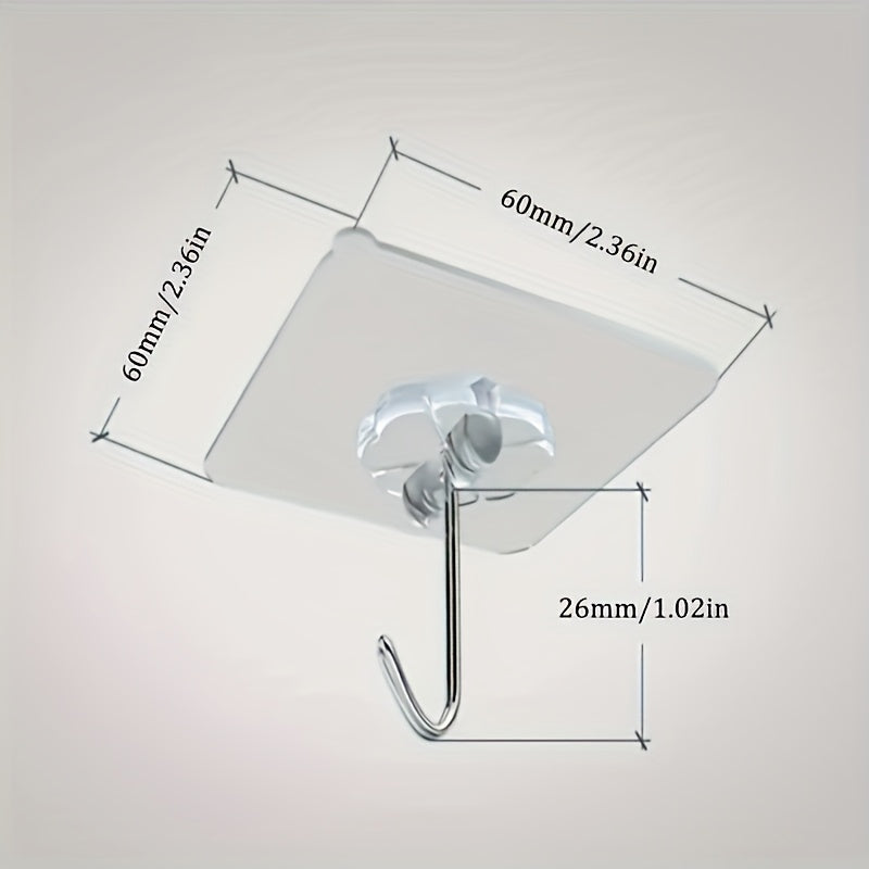 No-Damage Self-Adhesive Plastic Wall Hooks for Bathroom Kitchen Bedroom Office