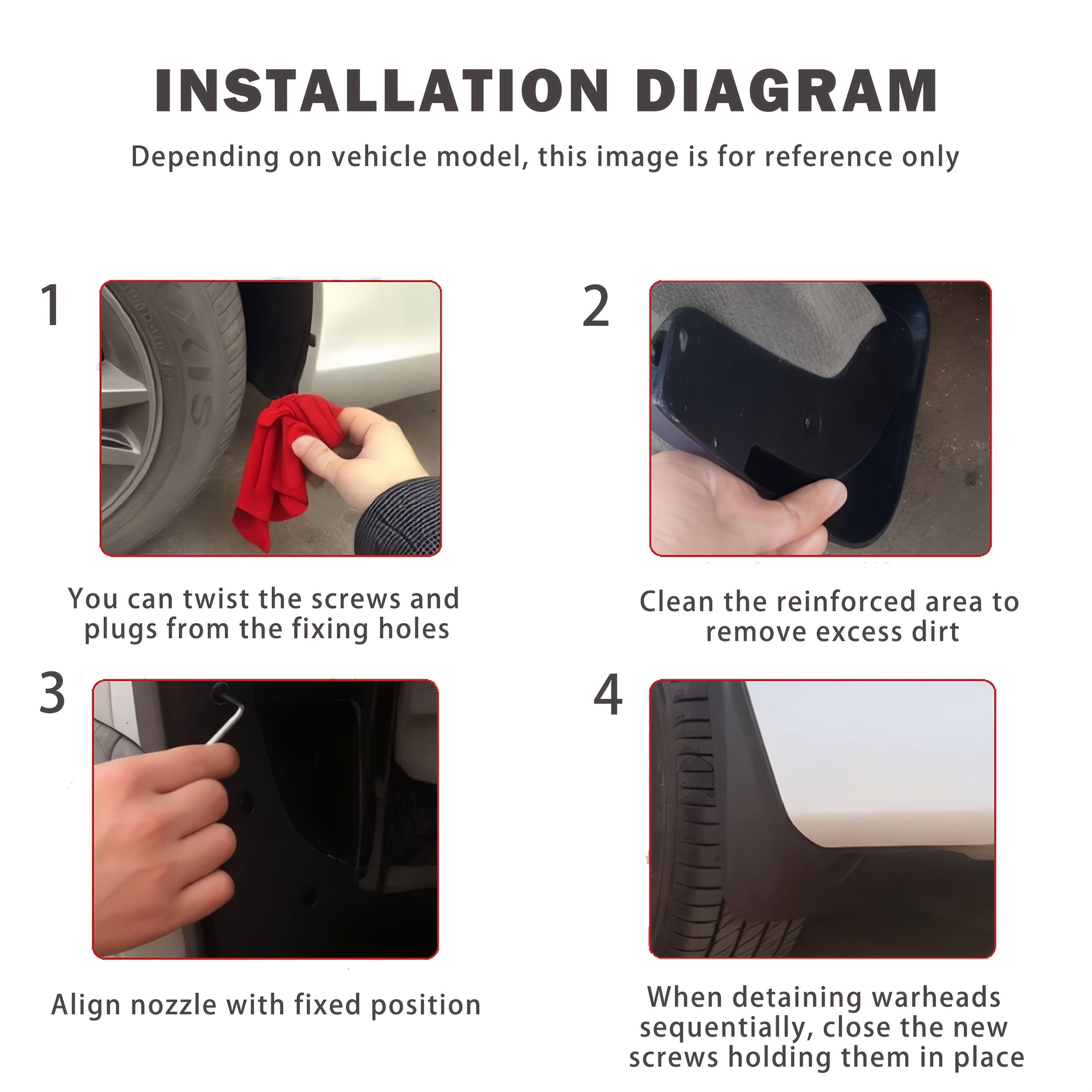 2Pcs Black Plastic Mud Flaps for SUV Wheel Protection Scratch-Resistant Durable