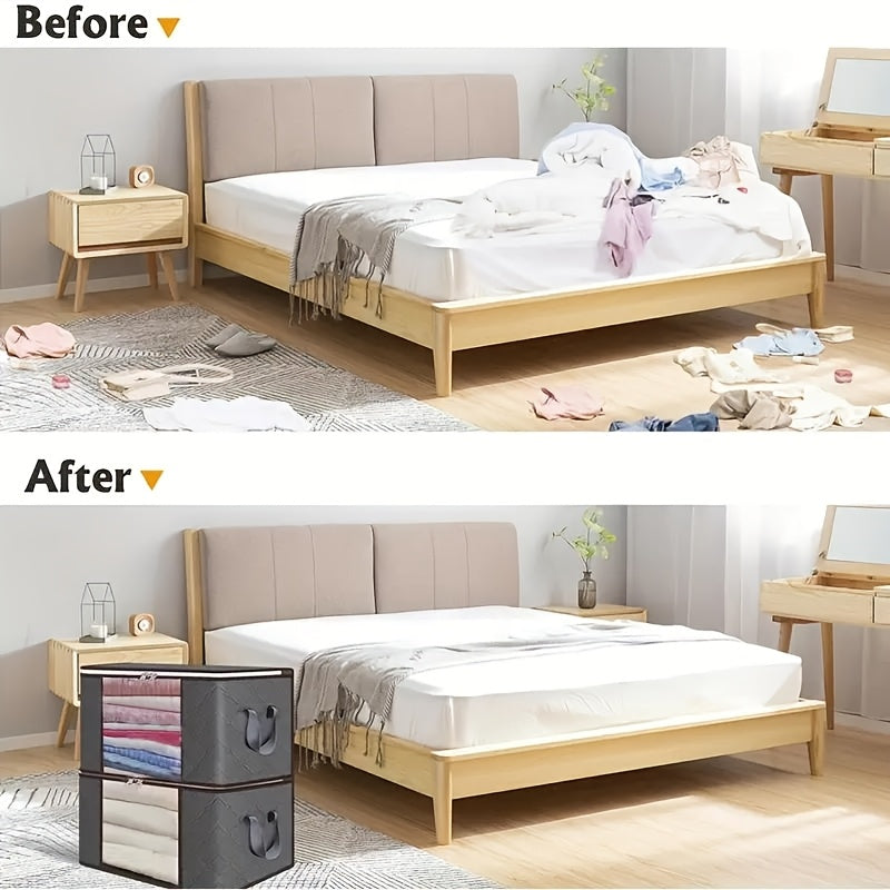 Шесть больших прочных складных сумок для хранения постельных принадлежностей, одежды и игрушек