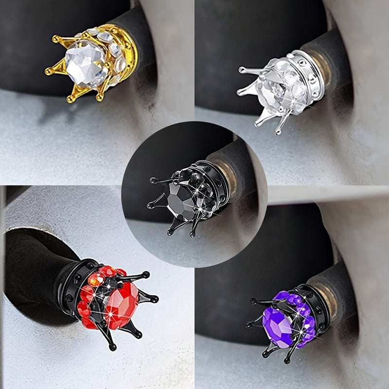 4 Pack Tire Valve Caps Durable Plastic Dust Covers for Cars and Motorcycles