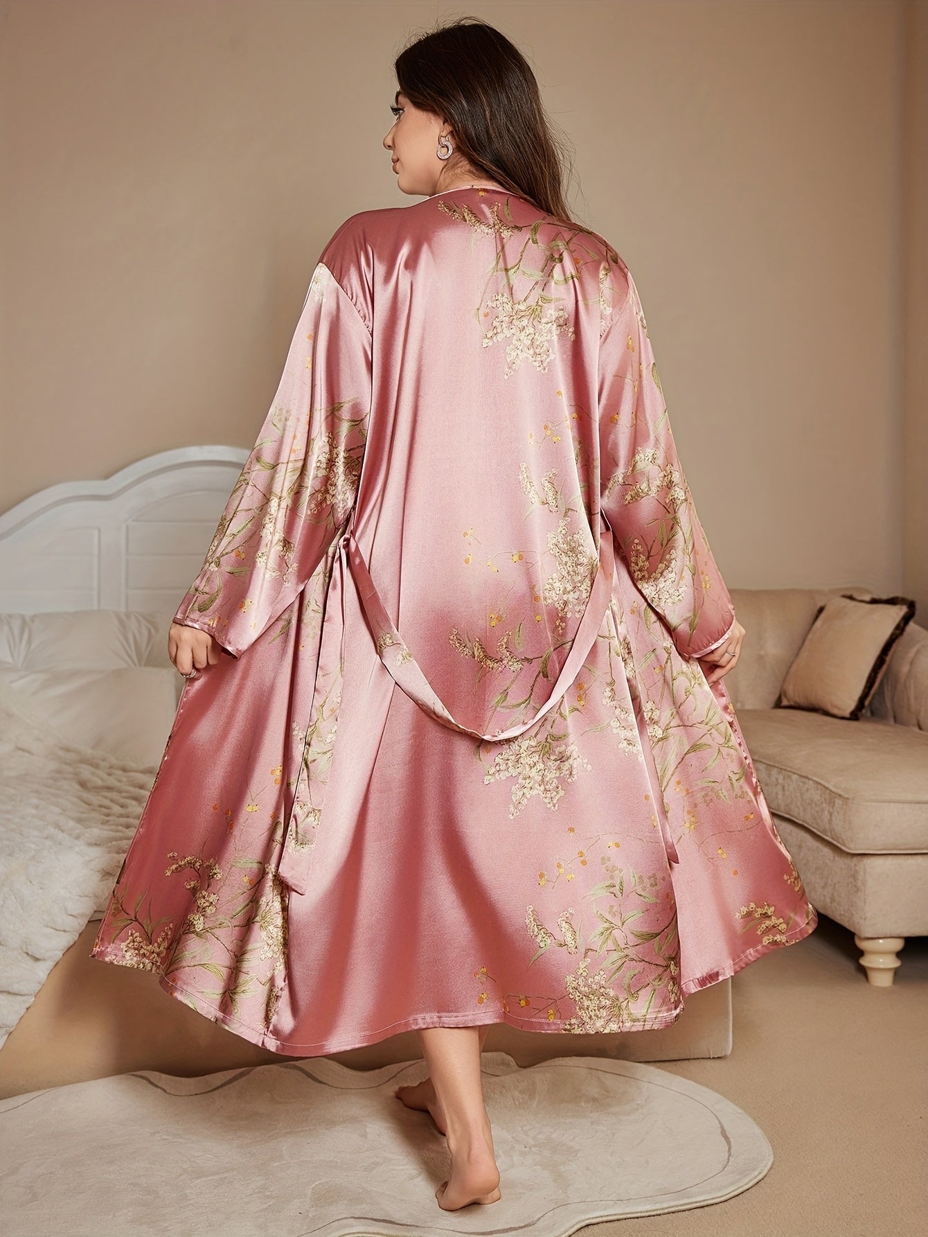 Женский набор из полиэстера: халат из 2 предметов с капюшоном, топ и халат для сна и отдыха, дышащий комплект ночной одежды